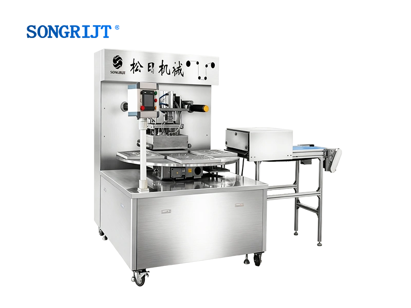 Máquina automática de envasado al vacío continuo rotatorio con atmósfera modificada