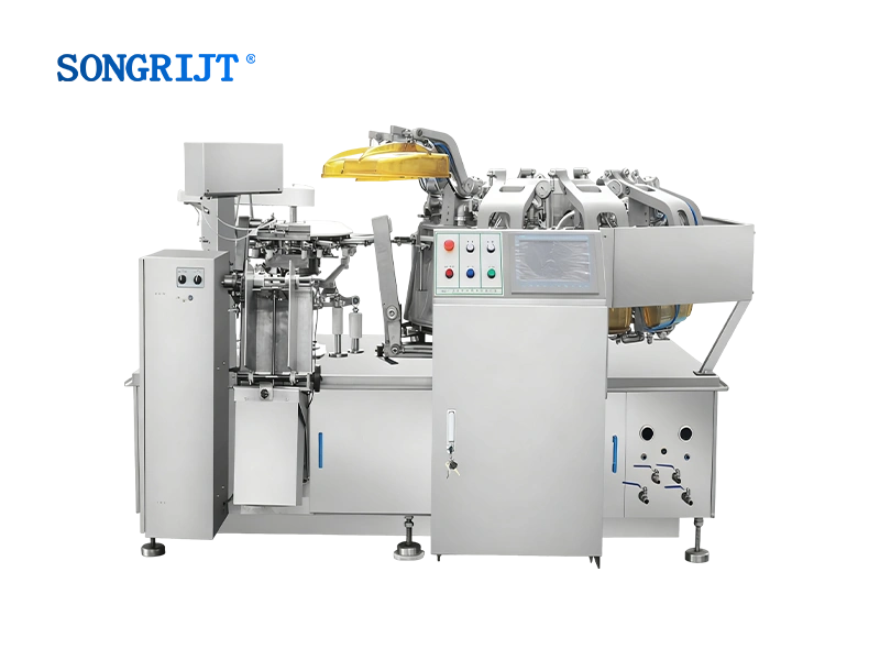 Máquina automática de envasado al vacío rotativa de doble plato giratorio